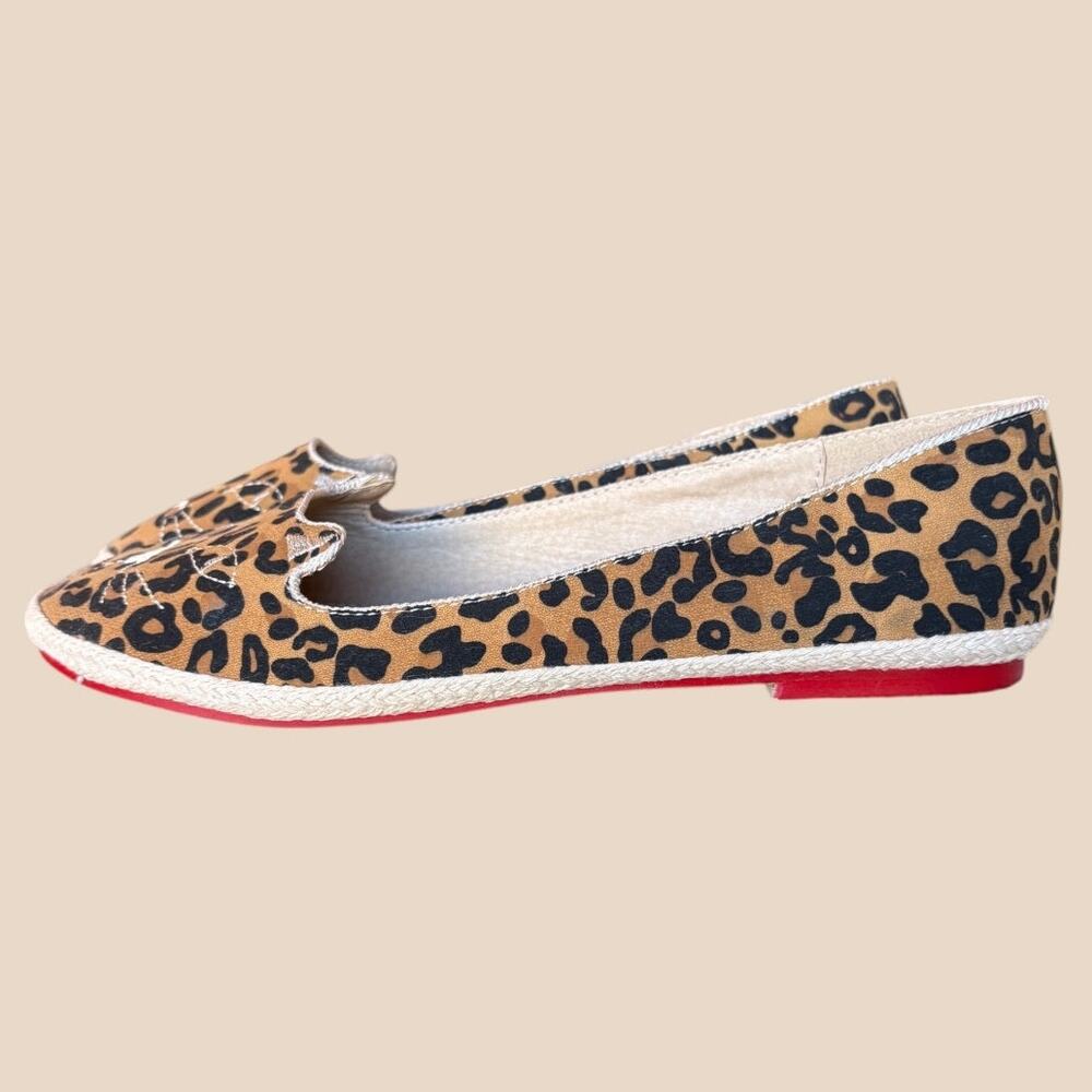 Pepaloves Leopard Novelty Flats w Espadrille Styling size 41/US 10 - Picture 4 of 13